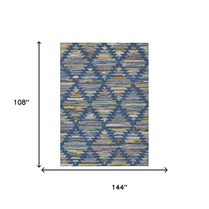 Southwestern Geometric Washable Polyester Area Rug for Indoor Outdoor Patios and Living Spaces