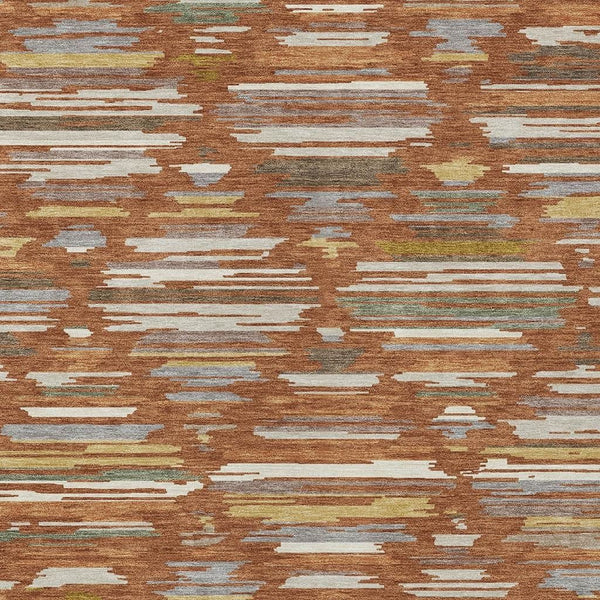 Southwestern Geometric Polyester Area Rug Washable Indoor Outdoor Patio and Entryway