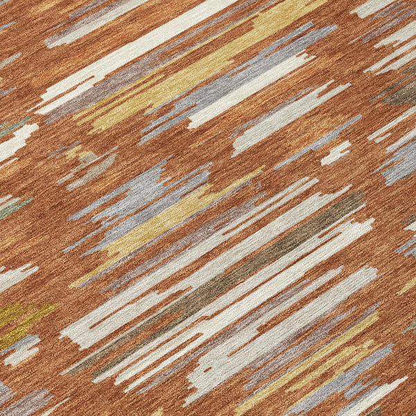 Southwestern Geometric Polyester Area Rug Washable Indoor Outdoor Patio and Entryway
