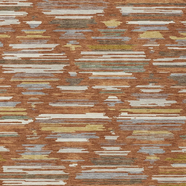 Southwestern Geometric Polyester Area Rug Washable Indoor Outdoor Patio and Entryway