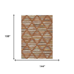 Southwestern Geometric Polyester Area Rug Washable Indoor Outdoor Patio and Entryway