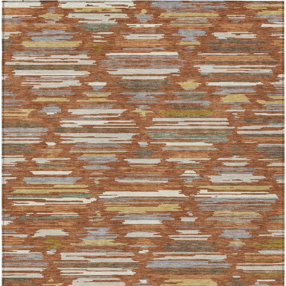 HomeRoots Southwestern Geometric Polyester Area Rug Washable Indoor Outdoor Patio and Entryway 10' x 14' 727792