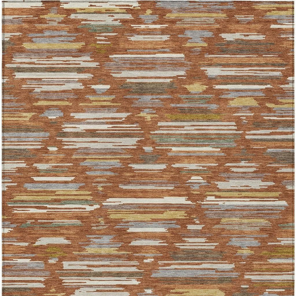 Southwestern Geometric Polyester Area Rug Washable Indoor Outdoor Patio and Entryway