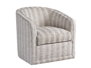 Lexington Colton Swivel Chair - Global Transitional Design With Aged Bronze Accents And Ultra Down Cushion Comfort   7277-11sw-41