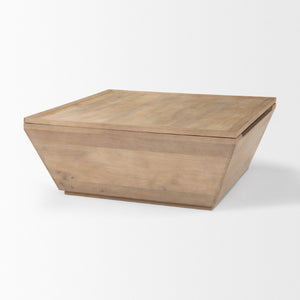 41 Inch Square Solid Wood Lift Top Coffee Table for Living Room Storage Functional