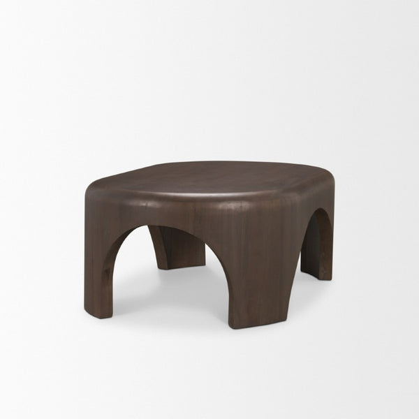 48 Inch Solid Wood Oval Coffee Table Elegant Living Room Centerpiece with Durable Finish
