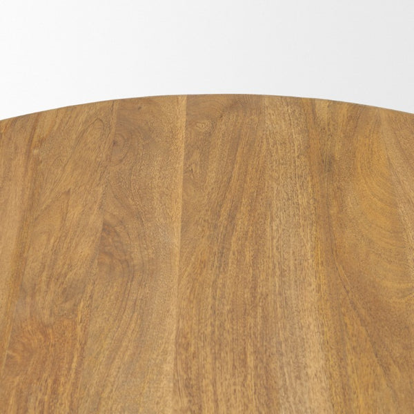 45 Inch Solid Wood Round Coffee Table Sturdy Elegant Living Room Center Piece