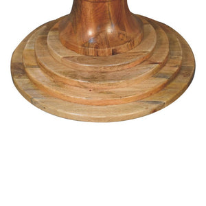 43 Inch Round Solid Wood Dining Table with Pedestal Base for Cozy Kitchen Spaces