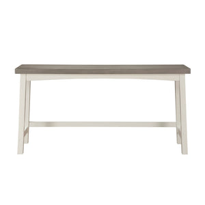 English Elm Transitional 4-Piece Counter Height Set - Elegant Two-Tone White & Coffee Finish With Stools B011P284446-GIGA