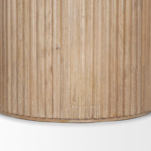 60 Inch Solid Wood Round Dining Table with Pedestal Base for Family Gatherings