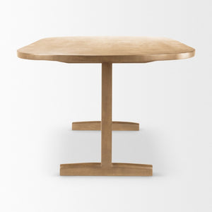 94 Inch Solid Wood Oval Dining Table with Trestle Base for Spacious Gatherings