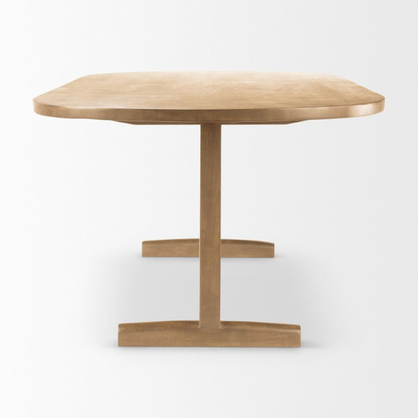 94 Inch Solid Wood Oval Dining Table with Trestle Base for Spacious Gatherings