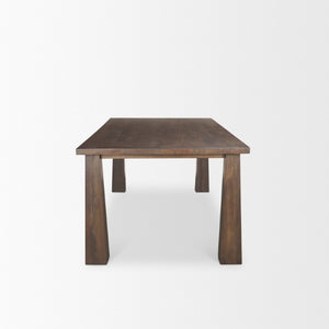 84 Inch Solid Wood Rectangular Dining Table Seats Eight for Spacious Family Gatherings