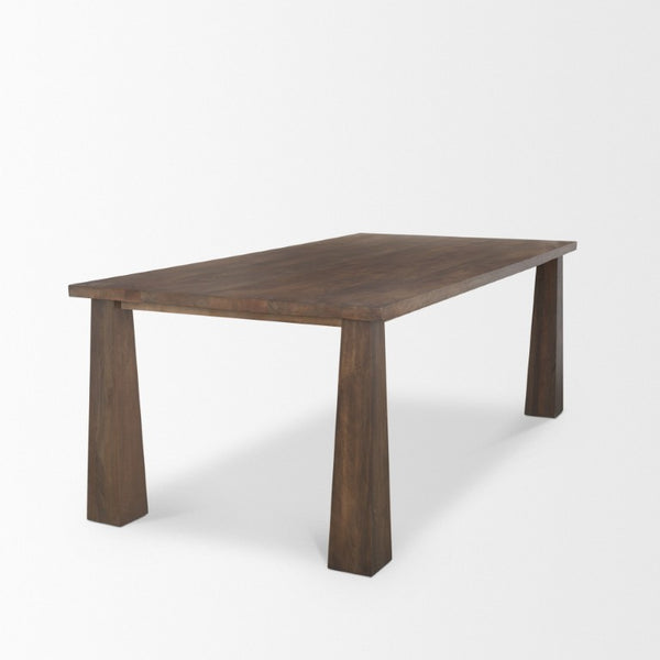 84 Inch Solid Wood Rectangular Dining Table Seats Eight for Spacious Family Gatherings