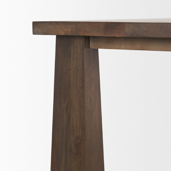 84 Inch Solid Wood Rectangular Dining Table Seats Eight for Spacious Family Gatherings