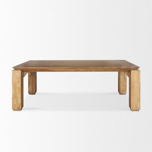 84 Inch Solid Wood Rectangular Dining Table Seats Eight for Spacious Family Gatherings