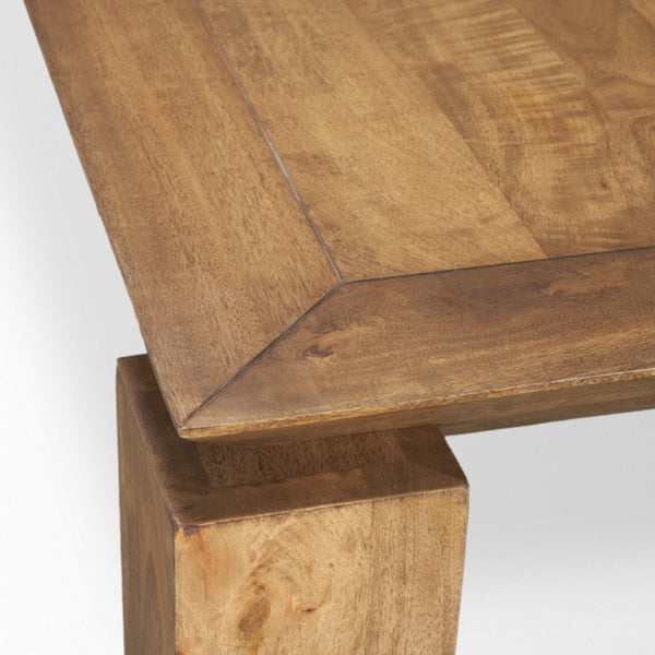 84 Inch Solid Wood Rectangular Dining Table Seats Eight for Spacious Family Gatherings
