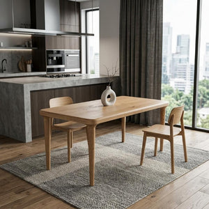 72 Inch Solid Wood Dining Table Spacious Rectangular Surface for Elegant Family Gatherings