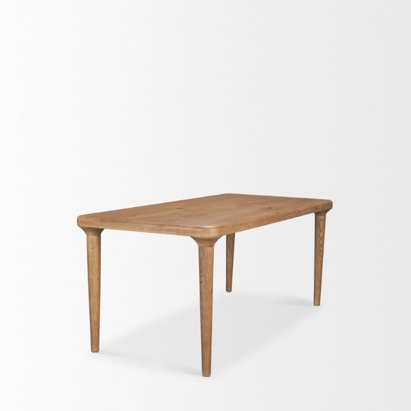 72 Inch Solid Wood Dining Table Spacious Rectangular Surface for Elegant Family Gatherings