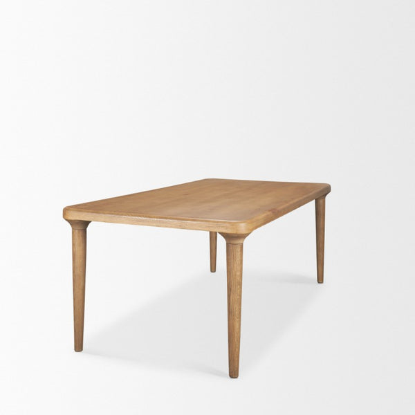 84 Inch Solid Wood Rectangular Dining Table Seats Eight for Spacious Family Gatherings