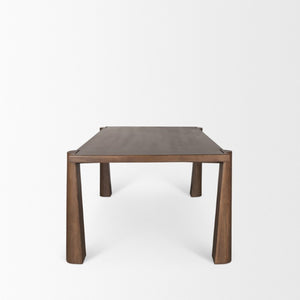 84 Inch Solid Wood Rectangular Dining Table Seats Eight for Spacious Family Gatherings