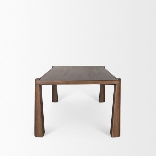 84 Inch Solid Wood Rectangular Dining Table Seats Eight for Spacious Family Gatherings