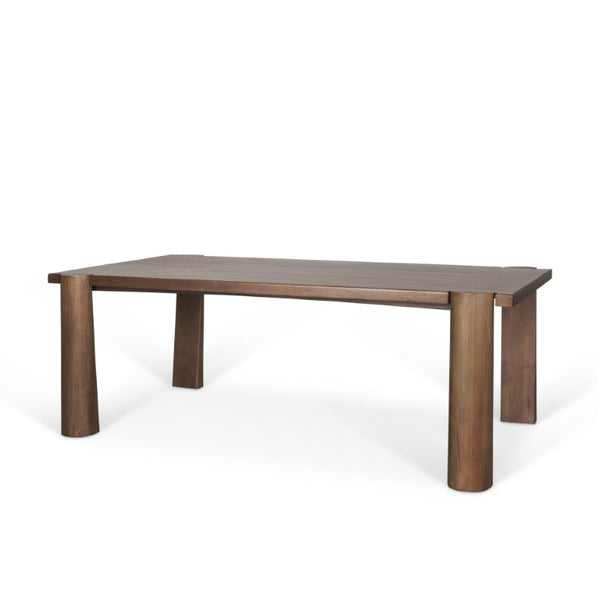 84 Inch Solid Wood Rectangular Dining Table Seats Eight for Spacious Family Gatherings