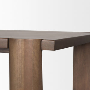 84 Inch Solid Wood Rectangular Dining Table Seats Eight for Spacious Family Gatherings