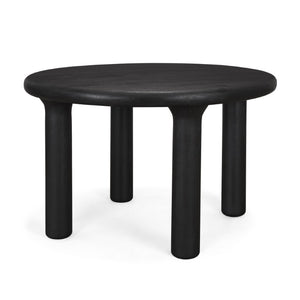 48 Inch Solid Wood Round Dining Table Seats Four for Modern Kitchen or Room
