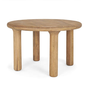 48 Inch Solid Wood Round Dining Table Seats Four for Modern Kitchen or Room