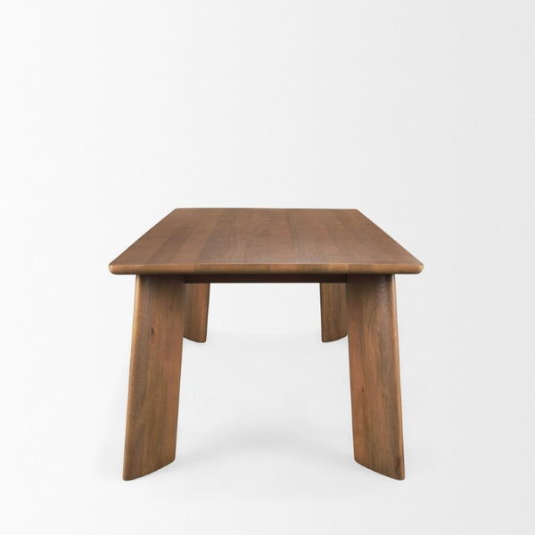 94 Inch Solid Wood Rectangular Farmhouse Dining Table Seats Eight for Large Gatherings