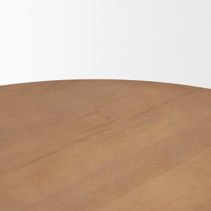 60 Inch Solid Wood Round Dining Table with Pedestal Base for Family Gatherings