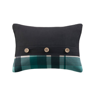 English Elm 9 PCS Queen Plaid Comforter Set Microfiber Teal & Black Queen Bedding 9-Piece Luxury Sheets B035P319867