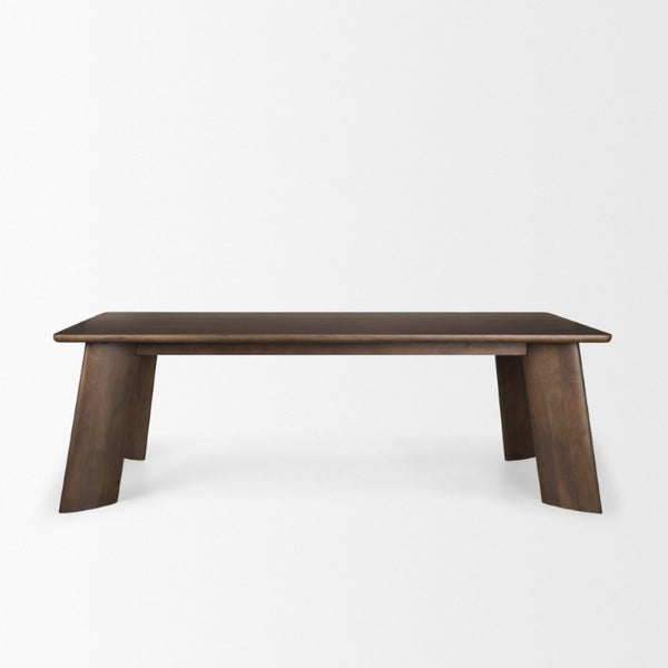 94 Inch Solid Wood Rectangular Farmhouse Dining Table Seats Eight for Large Gatherings