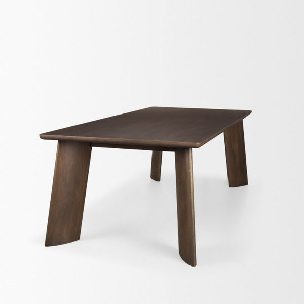 94 Inch Solid Wood Rectangular Farmhouse Dining Table Seats Eight for Large Gatherings