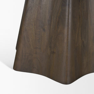 60 Inch Solid Wood Round Dining Table with Pedestal Base for Family Gatherings