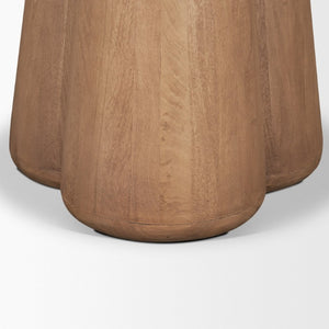 48 Inch Marble Top Round Dining Table with Solid Wood Pedestal Base for Elegant Interiors