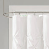 Madison Park Laurel Transitional Tufted Semi-Sheer Shower Curtain MP70-896 White