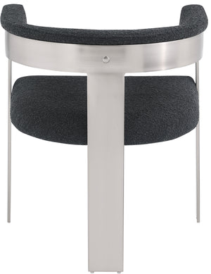 Romeo Black Boucle Fabric Dining Chair 727Black-C Meridian Furniture
