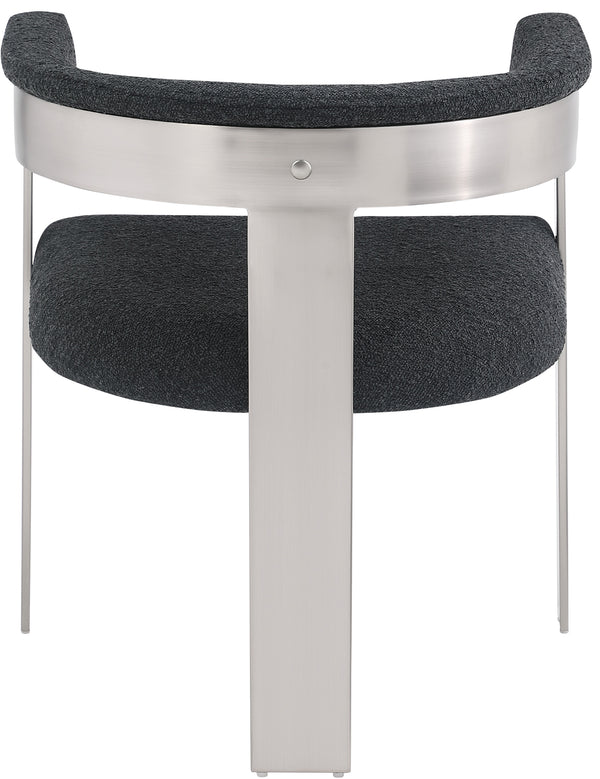 Romeo Black Boucle Fabric Dining Chair 727Black-C Meridian Furniture