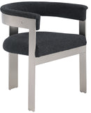 Romeo Black Boucle Fabric Dining Chair 727Black-C Meridian Furniture