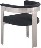 Romeo Black Boucle Fabric Dining Chair 727Black-C Meridian Furniture