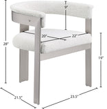 Romeo Cream Boucle Fabric Dining Chair 727Cream-C Meridian Furniture