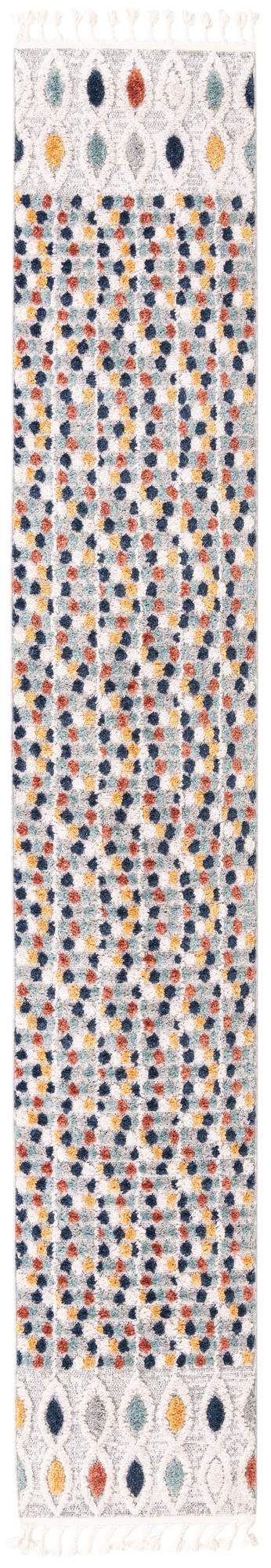 Unique Loom Cherokee Asheville Machine Made Geometric Rug Multi, Green/Ivory/Navy Blue/Yellow/Gray 2' 0" x 12' 2"