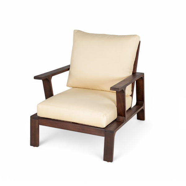 English Elm 2 Piece Acacia Wood Outdoor Sofa Set with Coffee Table and Weather Resistant Cushions N719P246161D