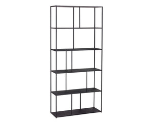 Sunpan Eiffel Bookcase - Stylish Iron Storage Solution for Living Spaces, Office, and Modern Decor Large - 34.5W x 12D x 77H