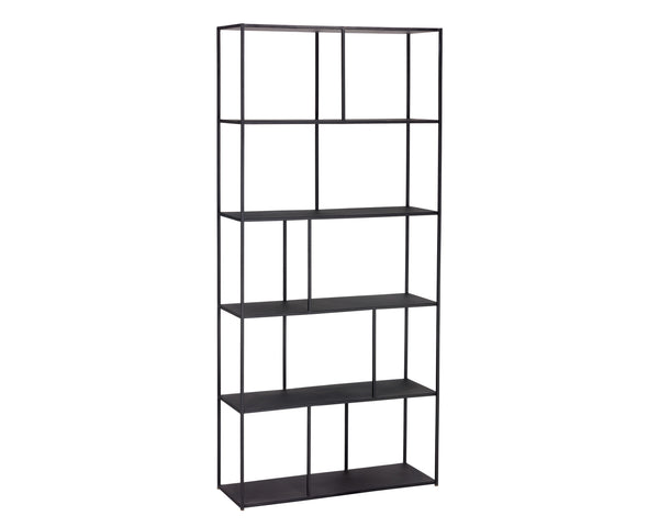 Sunpan Eiffel Bookcase - Stylish Iron Storage Solution for Living Spaces, Office, and Modern Decor Large - 34.5W x 12D x 77H