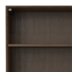 English Elm Banting Mid Century Open Shelf Bookcase Walnut Brown – Solid Rubberwood, Adjustable Shelves, Graphite Base B136P238600