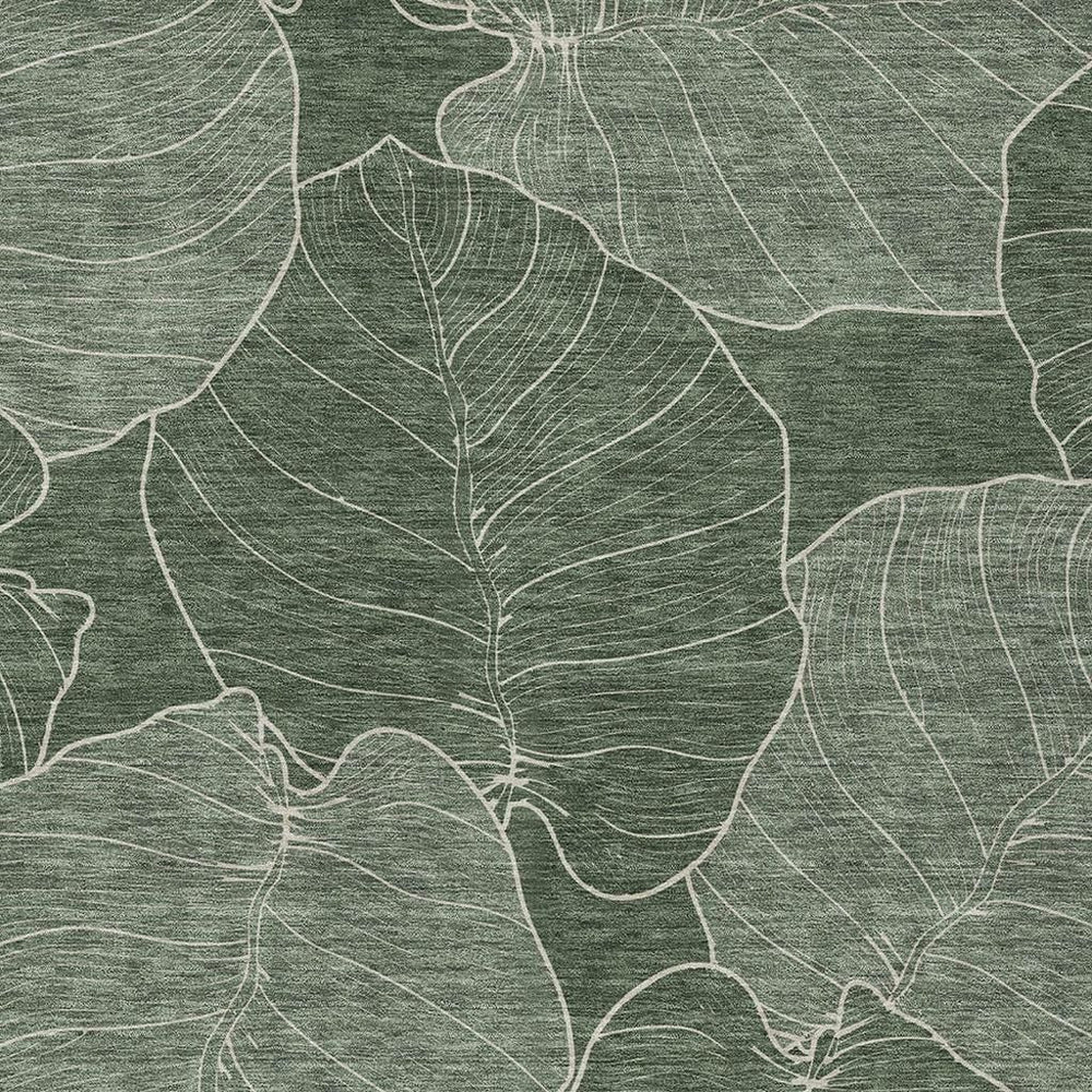 HomeRoots 5 X 8 Floral Polyester Area Rug Washable Indoor Outdoor Patio Entryway Accent 728091