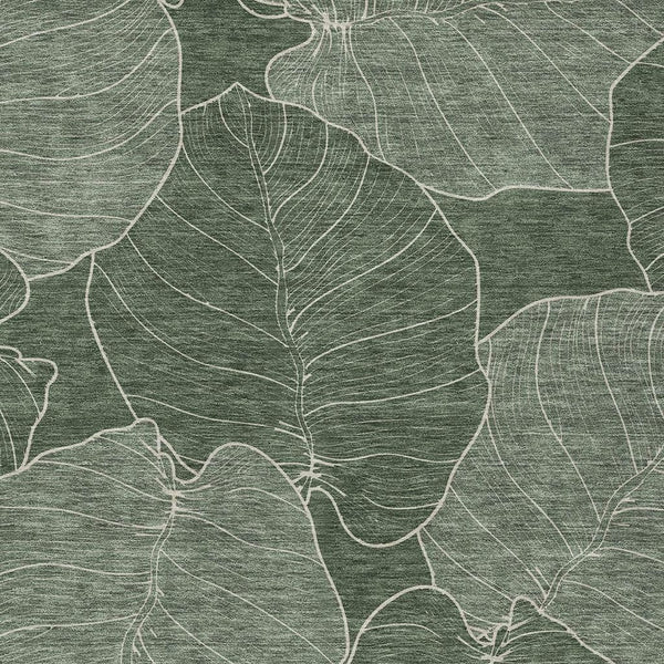 HomeRoots 5 X 8 Floral Polyester Area Rug Washable Indoor Outdoor Patio Entryway Accent 728091